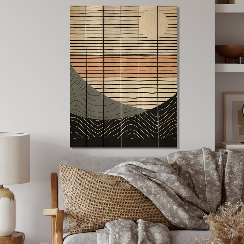 «Jasonlee Simple Horizon III» sur bois, H 20 po x l 10 po x P 0,78 po