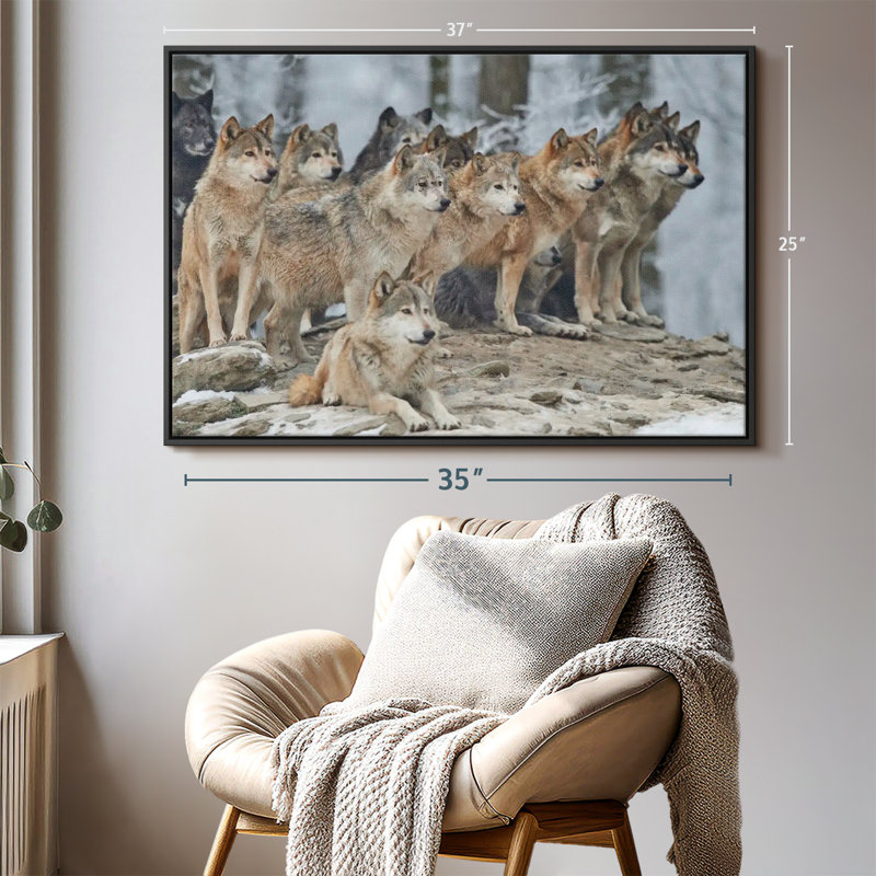 " Wild Wolf Pack ", 37" H x 25" W