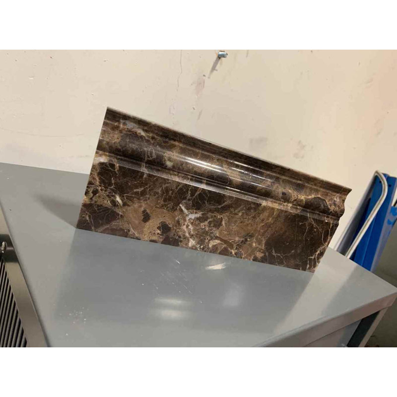 Emperador Dark 4 3/4" x 12" Marble Look Wall Baseboard