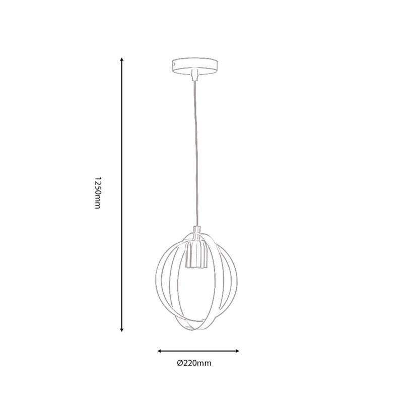 1 - Light Matte Black Pendant