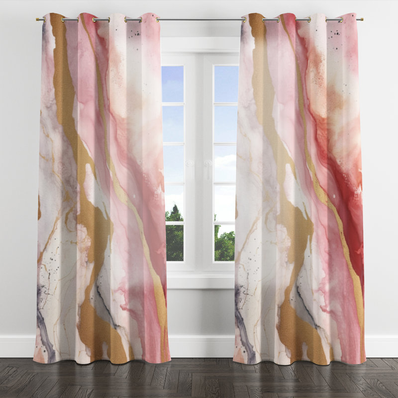 Andreau - Rideau à œillets moderne - Velours obscurcissant - 1 panneau, L 52 po x L 63 po, Œillets dorés