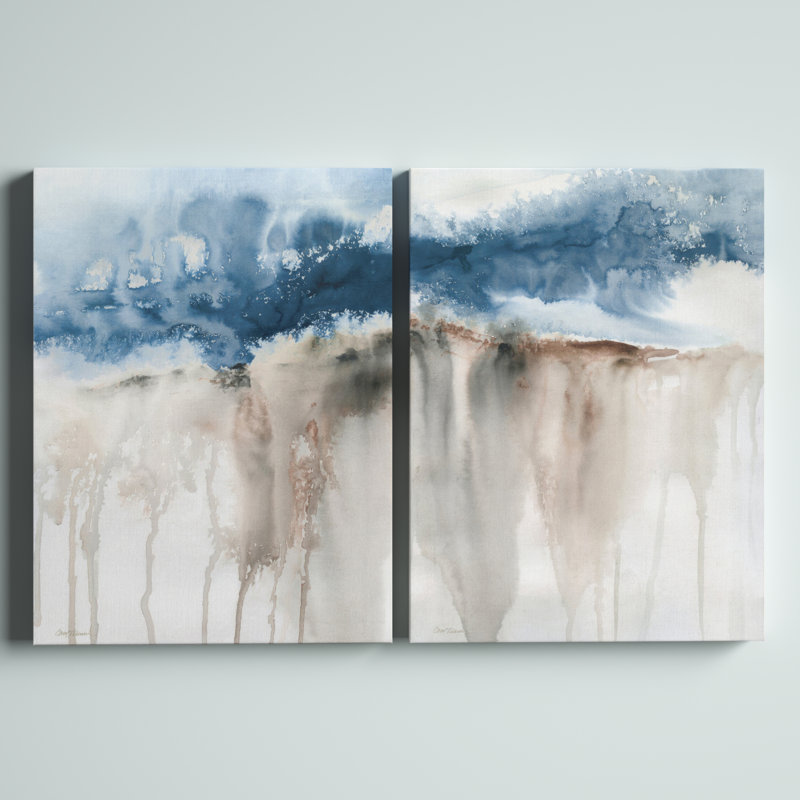 Windy Cliff I - ensemble de 2 reproductions d'art, H 40 po x l 60 po x P 1 po, Toile tendue, Pas de tapis