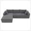 Canapé modulaire de style minimaliste de 111,5 x 72 po, ensemble de canapé infroissable, canapé compressé en forme de L pour le salon, 2 ensembles sans combinaison, aucun assemblage requis, 3 -1258844252