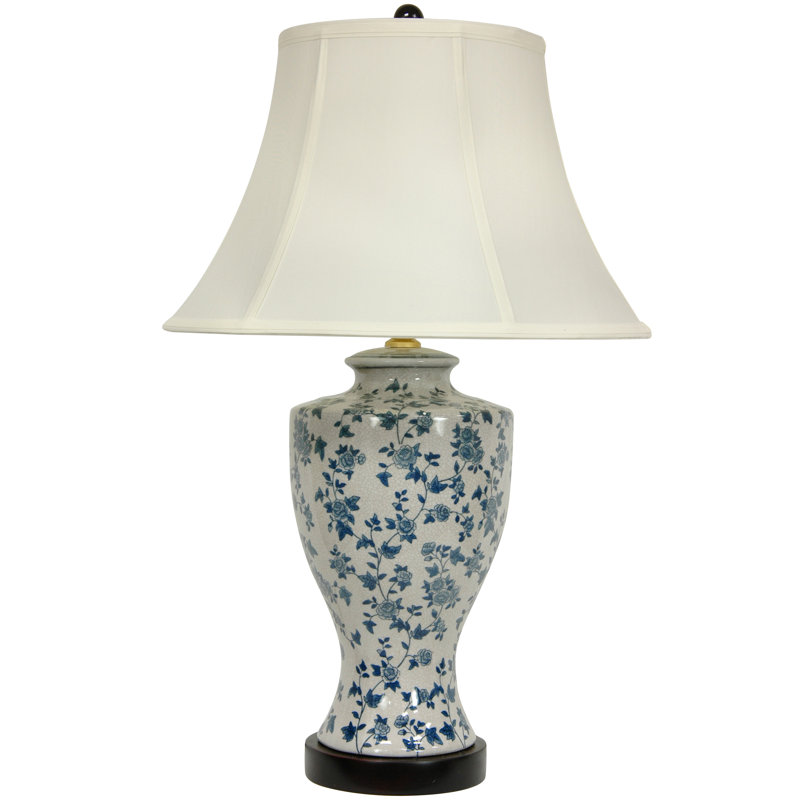 Lampe de table bleue 27 po
