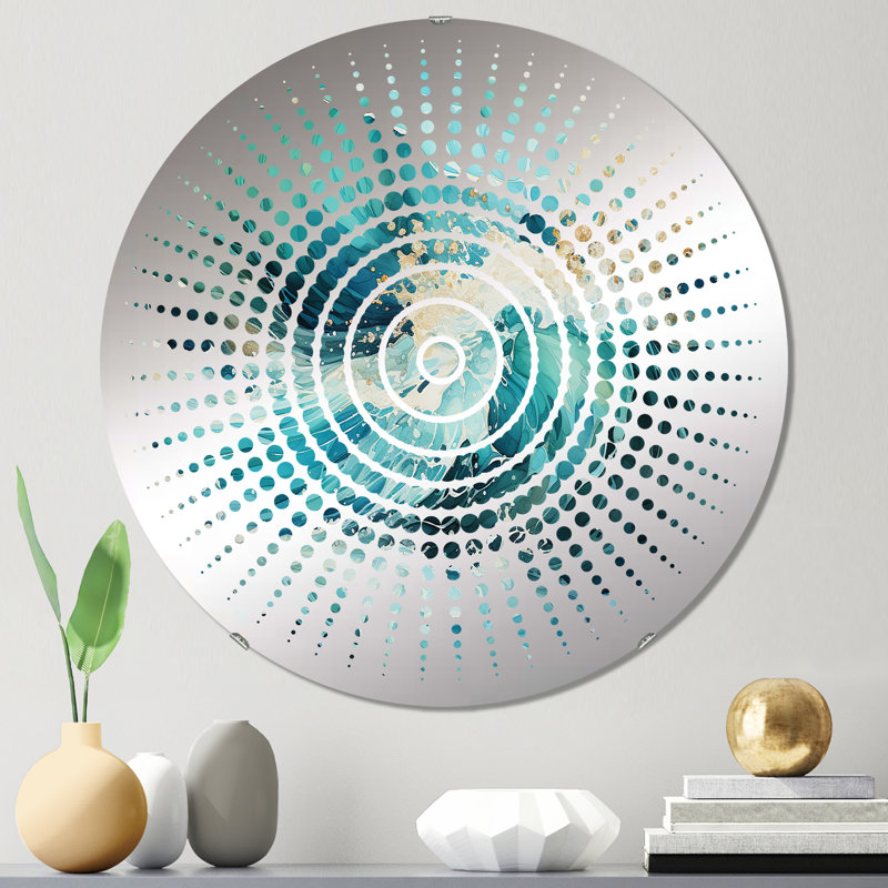 Miroir mural Oceanic Collage III, 23,6 po x 23,6 po