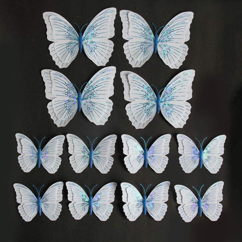 Adhésif décoratif 24 pièces 3D Butterfly