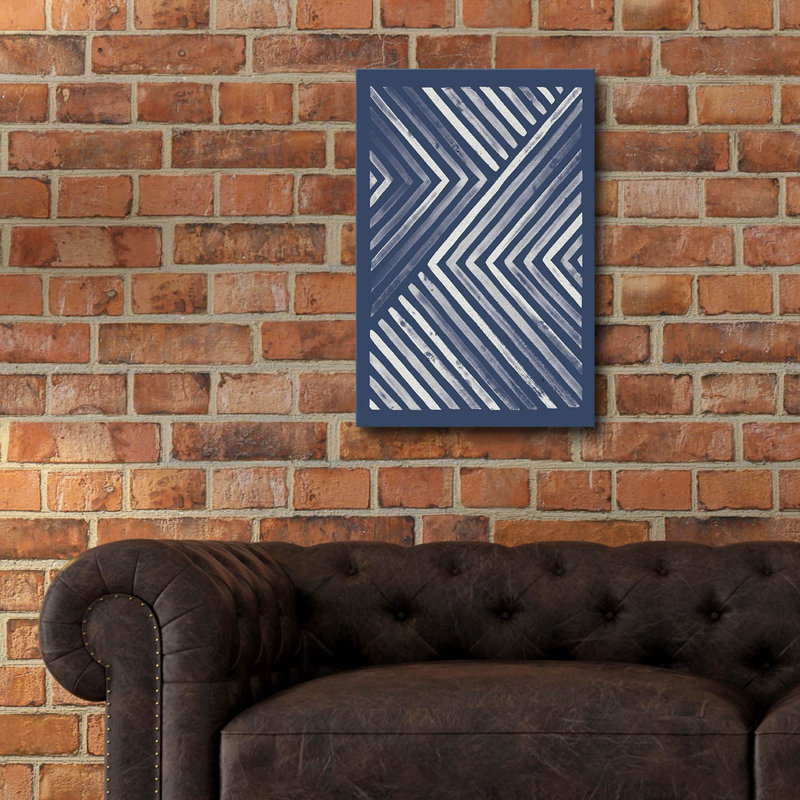 Art mural en verre Wrought Studio ™ «Blue Sunset 1» par Laura Marshall, H 24 po x l 16 po x P 0,2 po