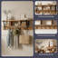 Ryegate Solid Natural Acacia Wood Wall-Mounted Entryway Coat Rack with Shelf