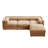 Rohan L-Shaped Chenille Sectional Sofa with Ottoman & Hidden Storage