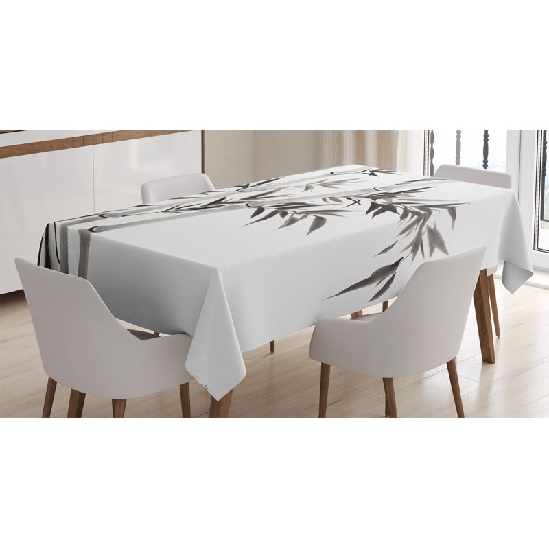 Traditional Bamboo Leaves Meaning Wisdom Growth Renewal Unleash Your Power Artprint Tablecloth, 90" x 60"