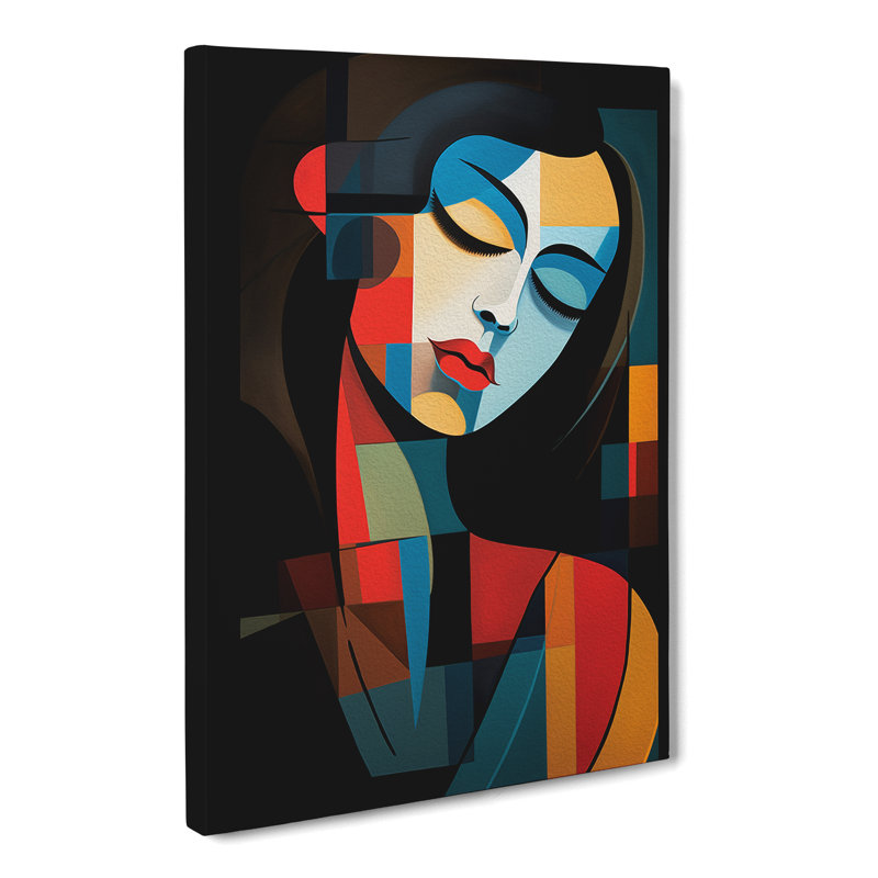 Woman Cubism - No Frame Print, 50cm H x 35cm W x 3cm D