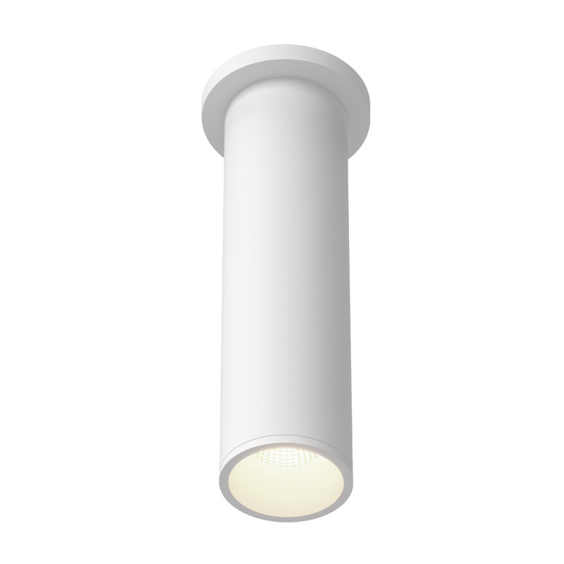 Support pour plafond à DEL 36 po Lorna 12 po (3 po de diamètre), 18 W, Blanc, H 12 po x l 4,38 po x P 4,38 po
