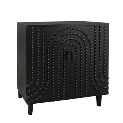 Armoire de rangement en bois avec porte décorative, buffet décoratif 30 po