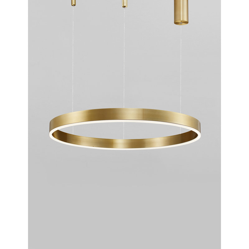 1 - Light LED Single Pendant, Gold, 5.5cm H x 60cm W x 60cm D