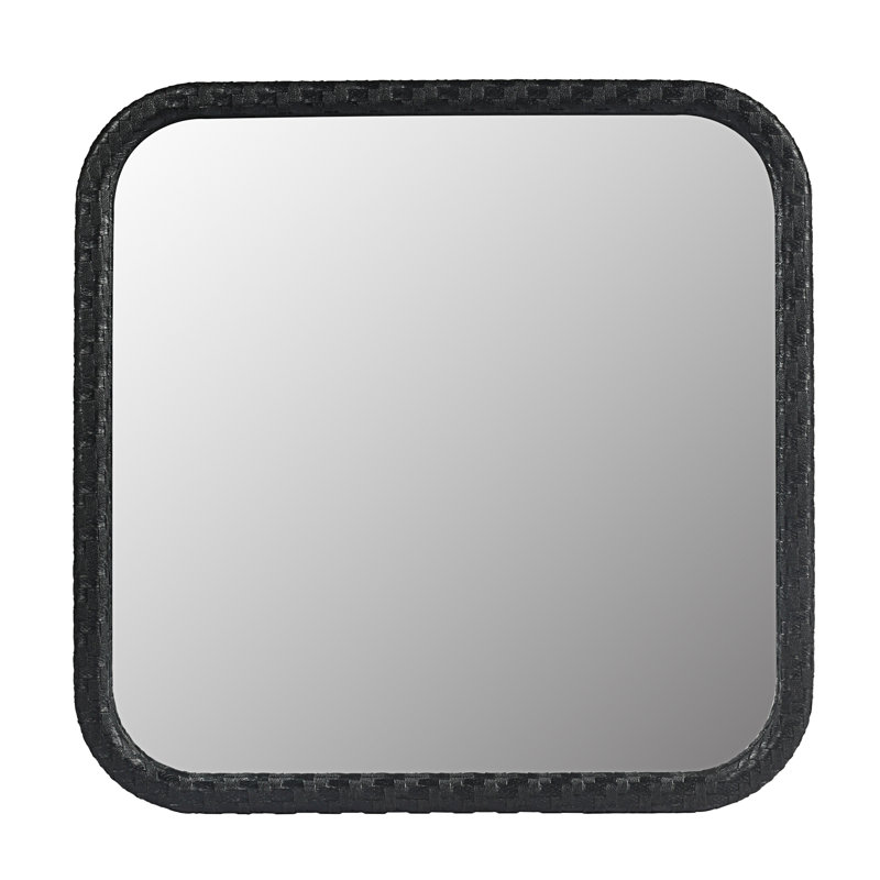 Laconia Square Wall Mirror, Black