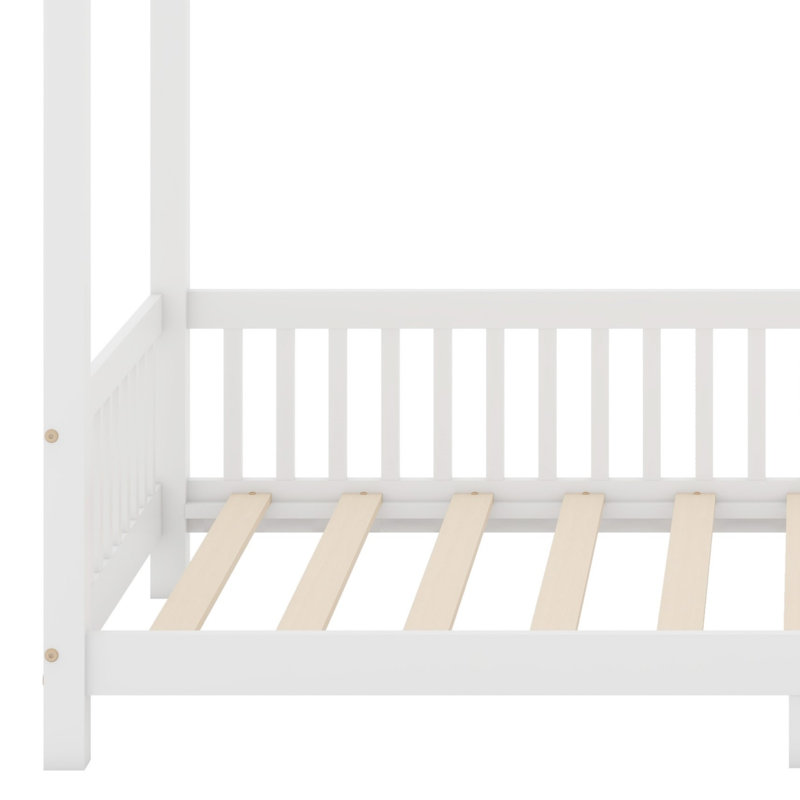 House Bed With Guardrail And LED