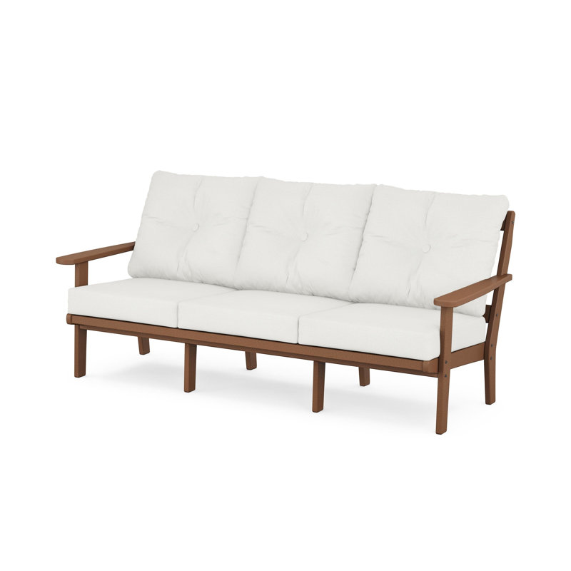Lakeside Mission Deep Seating Sofa, Ash Charcoal, Teak