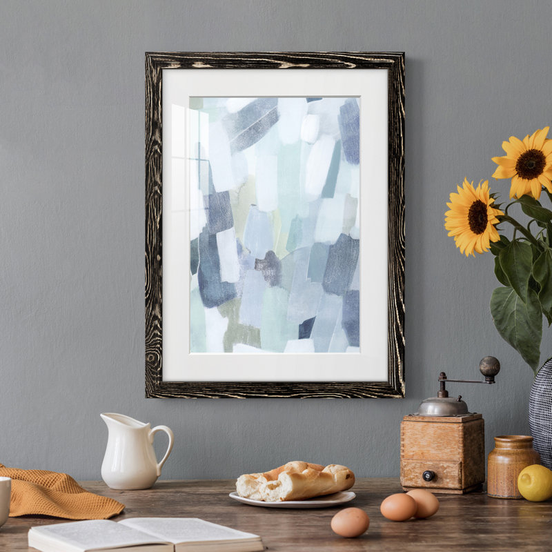 Dusky Gale I - peinture sur toile encadrée, H 24 po x l 20 po x P 1 po, Cadre noir