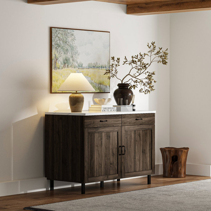 Buffet rustique 2 portes 2 tiroirs