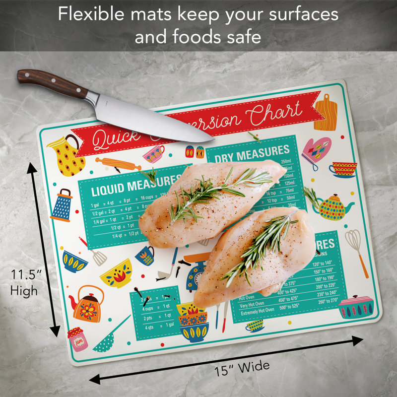 Chop Chop Quick Conversion 1 Pack Flexible Cutting Mat 15 Inch By 11.5 Inch