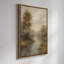 «Golden Misty Riverside Landscape with Trees», art mural encadré-689292097-689292102