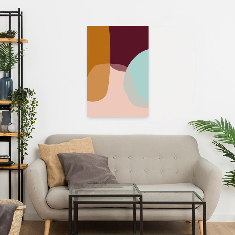 Art contemporain abstrait coloré, H 24 po x l 16 po