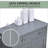 Space-saving Bathroom Storage Cabinet, Grey Mdf, Modern Design