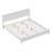 Platform Bed, White Solid Wood-2046963512