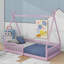 Lit simple en bois avec clôture-1728436570
