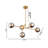Modern 5 Light Globe Gold Chandelier