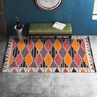 Tapis noir / rouille Rogan Drive 913