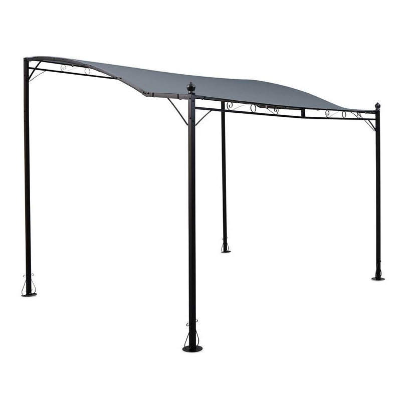 Blumfeldt Allure 0.5m x 2m Metal Pergola, Grey