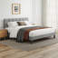 Velvet Upholstered Platform Bed with Headboard-114297180