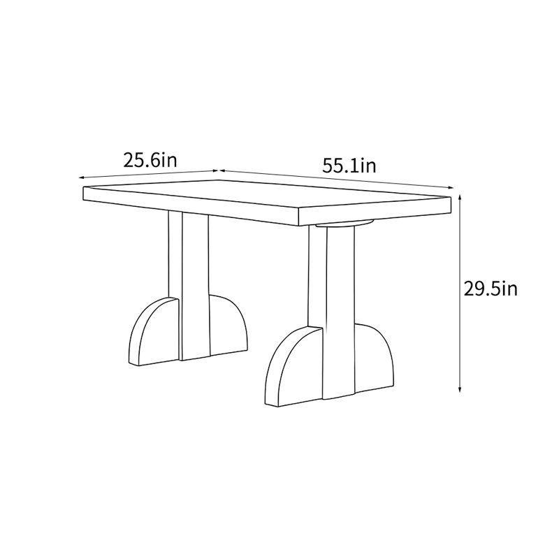 Console moderne de style nordique, H 29,5 po x l 55,1 po x P 25,6 po