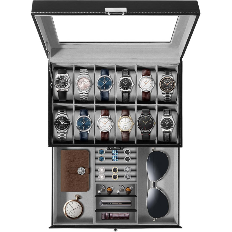 Watch Box +, Black/Grey