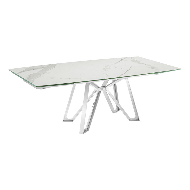 Table de salle à manger extensible Dcota, Blanc