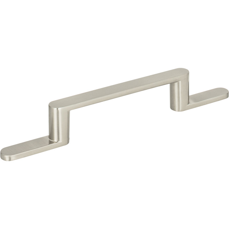 Brushed Nickel Modern Bar Handle with Mounting Hardware