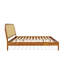 Lit plateforme en rotin de bois massif avec tête de lit Beiro et cadre de lit style Mid-Century Beiro-1344325722-1344325723