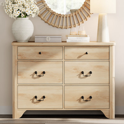 Commode pour enfants 47,2 "Haikey pour chambre d'enfant, commode 6 tiroirs pour chambre à coucher