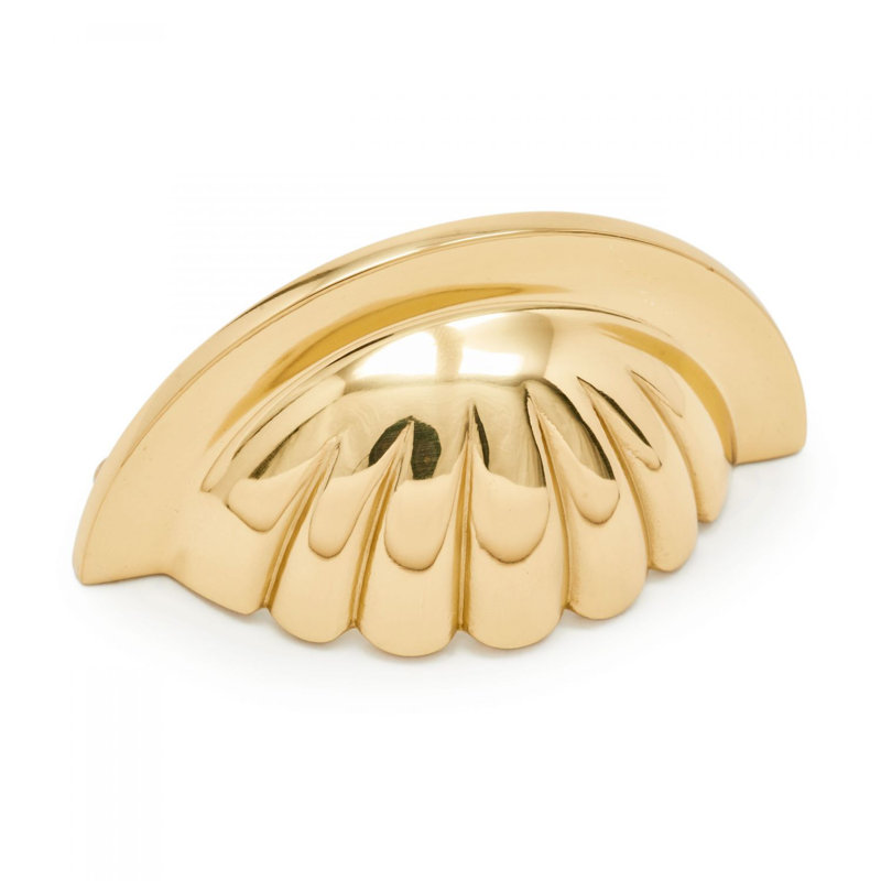 CF Series 3" Center to Center Cup/Bin Pull, Polished Brass