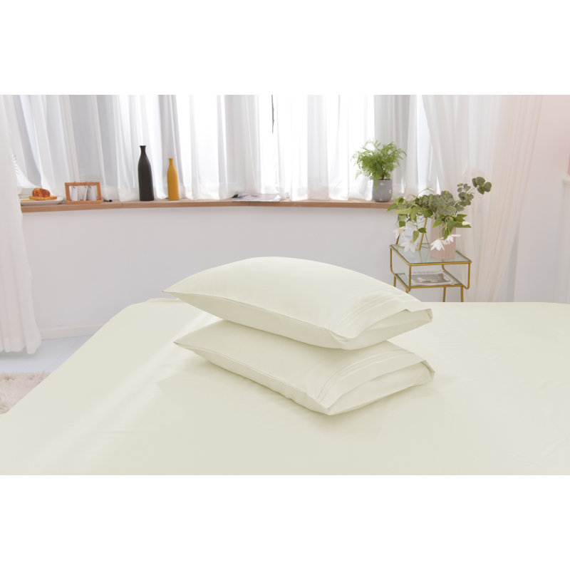 Ultra Soft Wrinkle Resistant Bamboo Derived Rayon Sheet Set, Split King, Ivory
