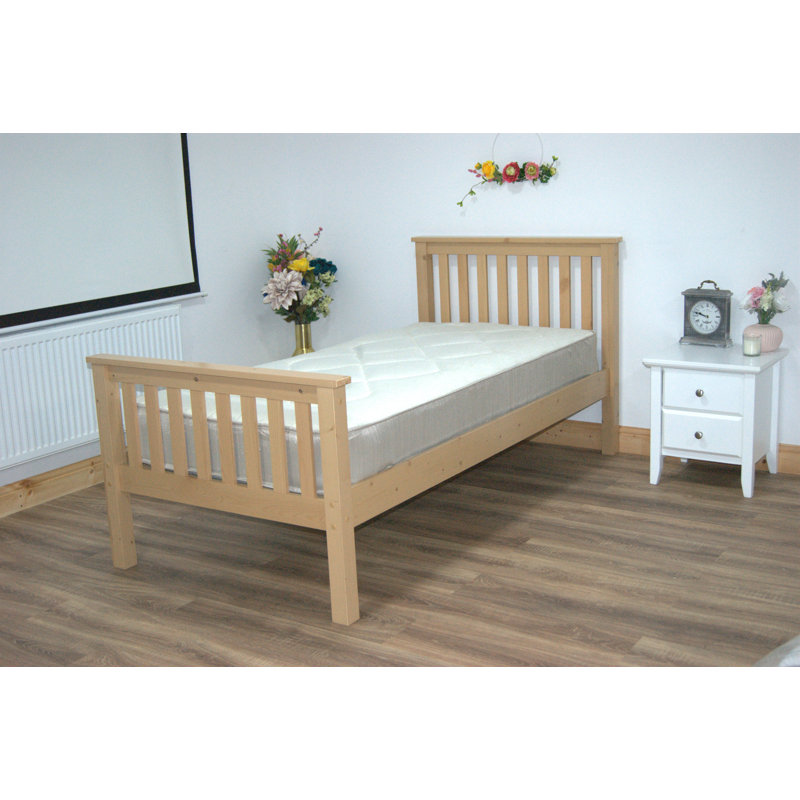 Hampshire UV Waxed Pine Wooden Bed, Small Double