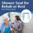 Aayza 20'' W Metal Shower Bench
