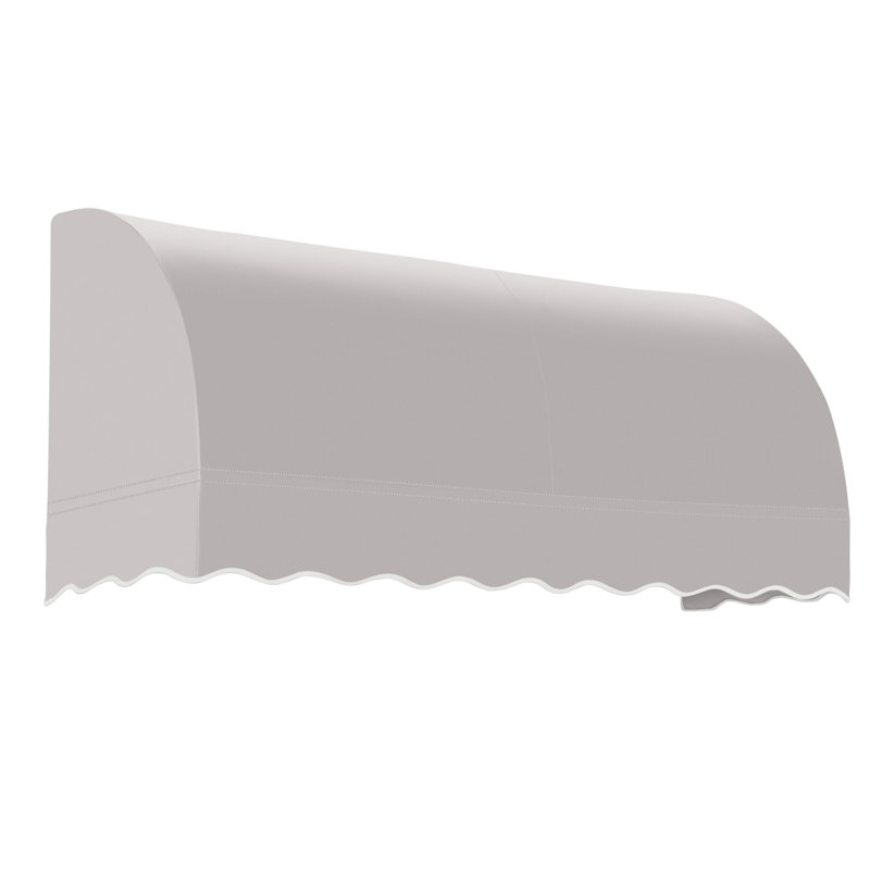 Awntech Savannah Acrylic Fabric Fixed Awning, 31" H x 124.5" W x 24" D, Gray