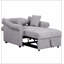 Fauteuil convertible en chenille avec dossier réglable, chaise longue multifonctionnelle pour le salon et les invités, gris-612442634