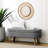 Ottoman Oval Storage Bench,Rubber Wood Legs, Gray (43.5"X16"X16")-1626827315