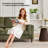 84" Corduory Sofa Upholstered Square Arm Cloud Couch-1221352565
