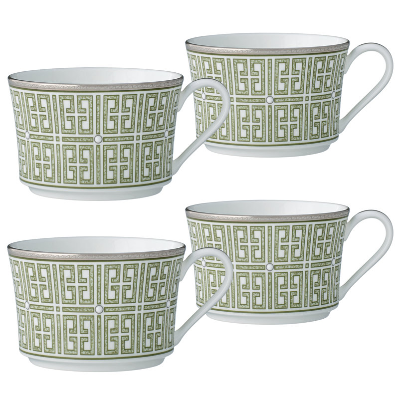 Noritake Infinity Cups, 7-1/2 oz., Green Platinum