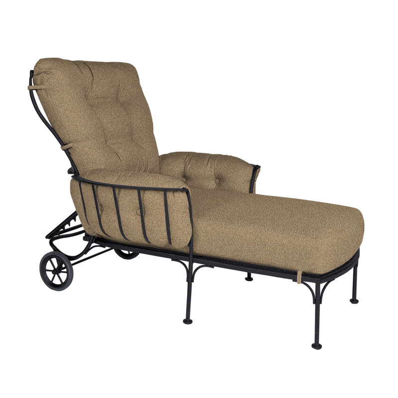 Monterra Outdoor Chaise Lounge, Graphite, Flagship Stone Sunbrella®