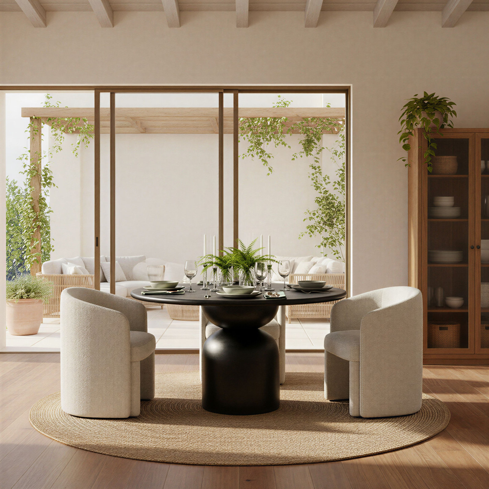 Kashida 47" Mango Dining Table, Black
